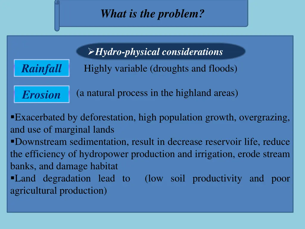 what is the problem