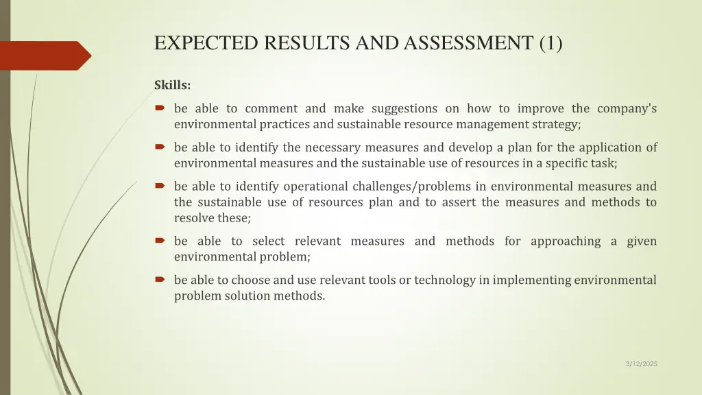 expected results and assessment 1 1
