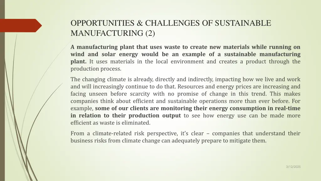 opportunities challenges of sustainable 1