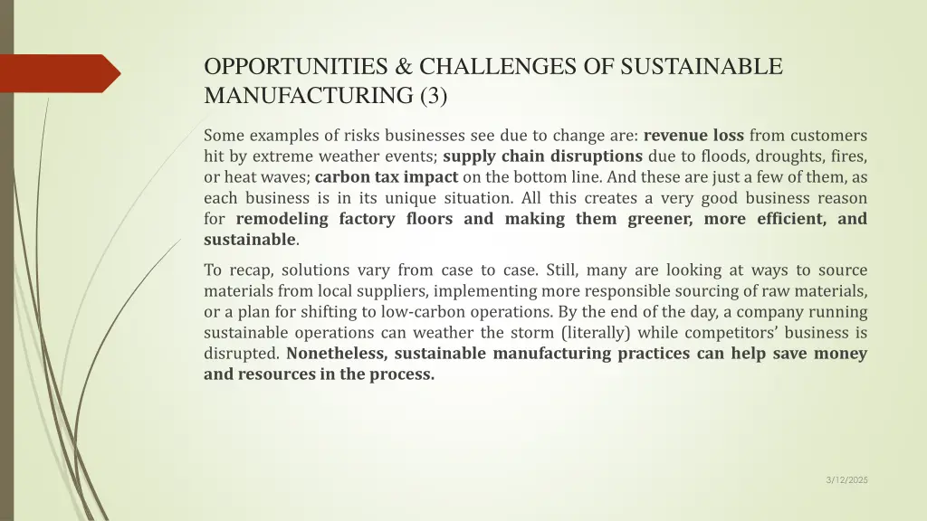 opportunities challenges of sustainable 2