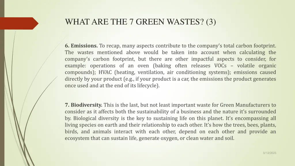 what are the 7 green wastes 3
