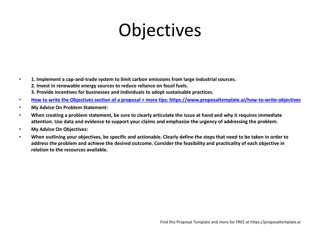 objectives