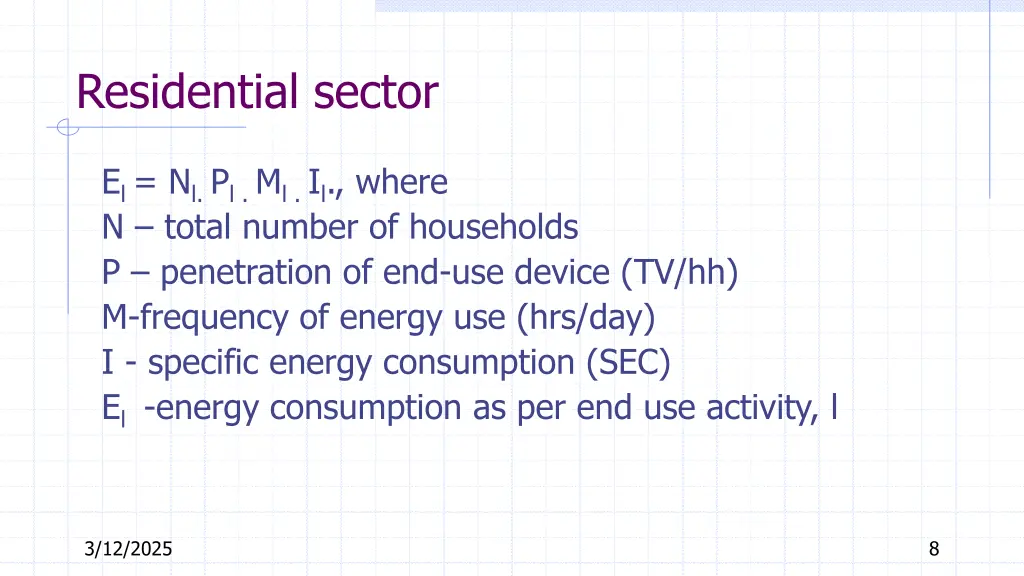 residential sector