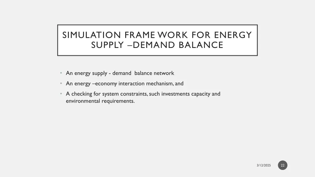 simulation frame work for energy supply demand 1