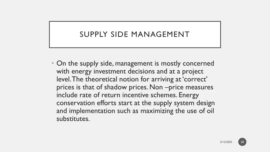 supply side management