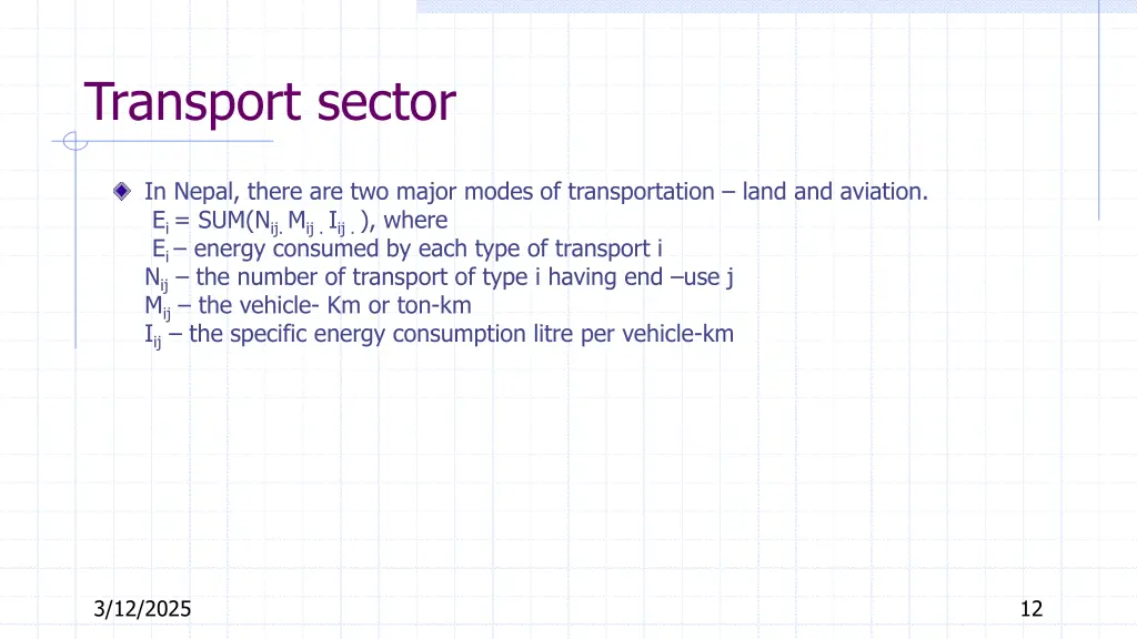 transport sector