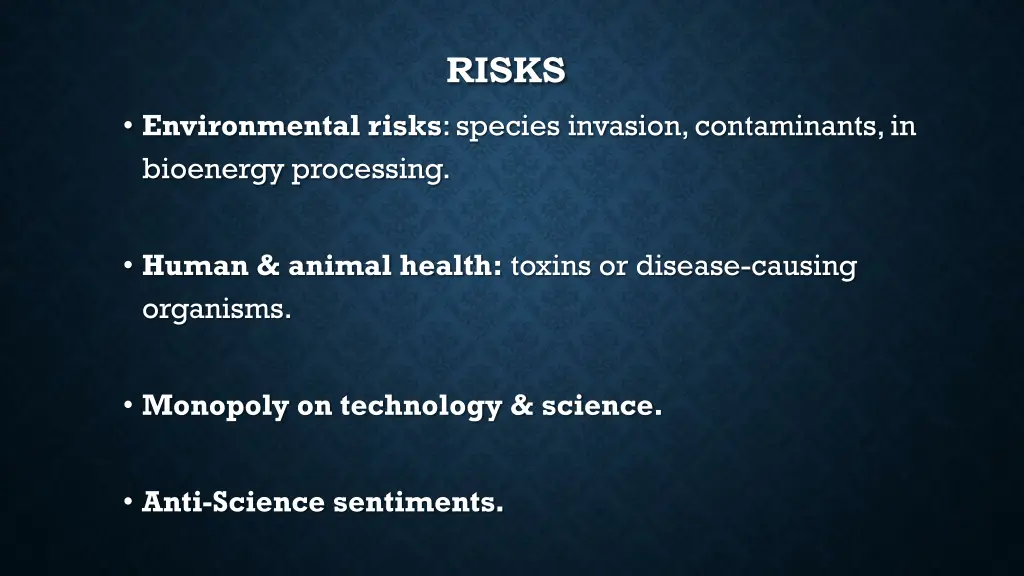 risks