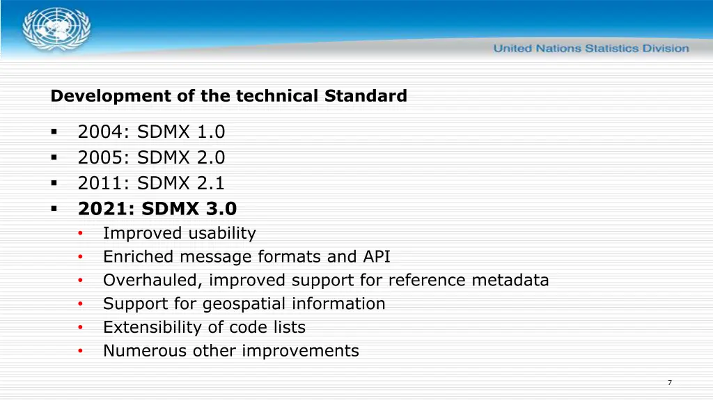 development of the technical standard