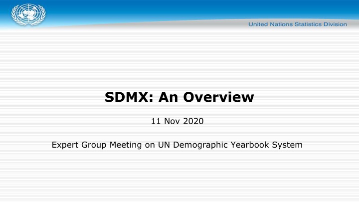 sdmx an overview