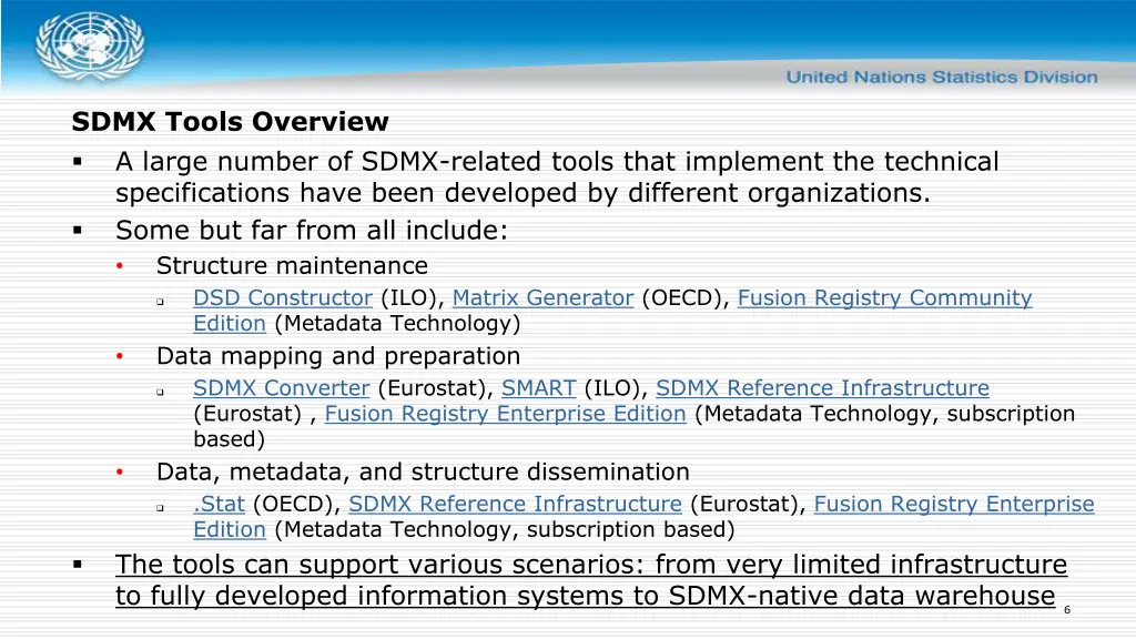 sdmx tools overview a large number of sdmx
