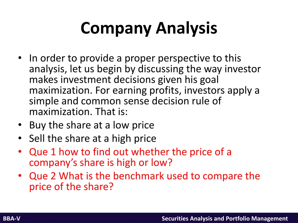 company analysis