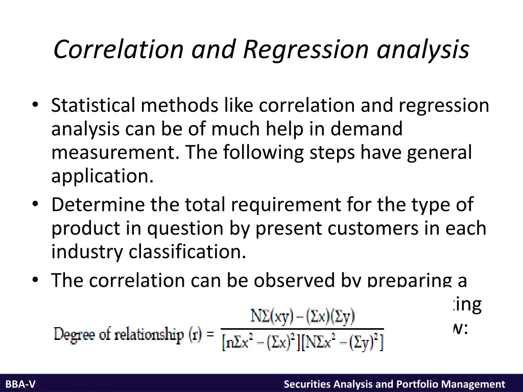 correlation and regression analysis