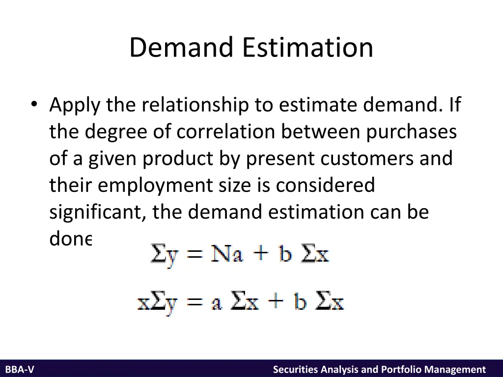 demand estimation
