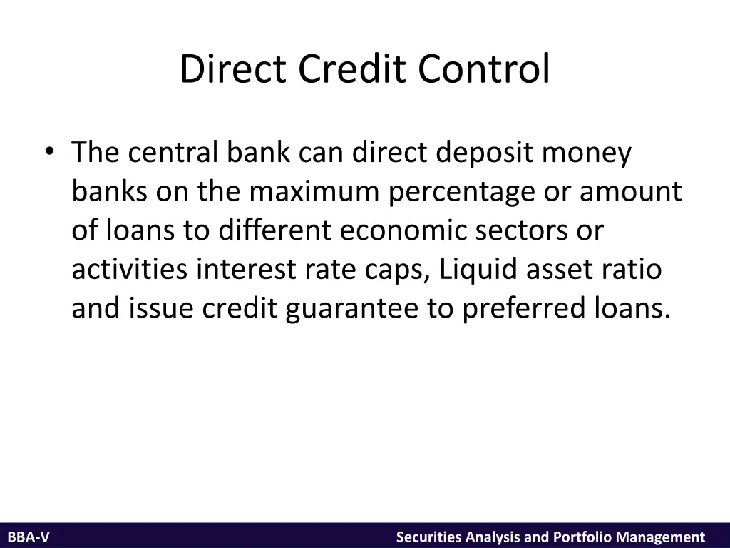 direct credit control