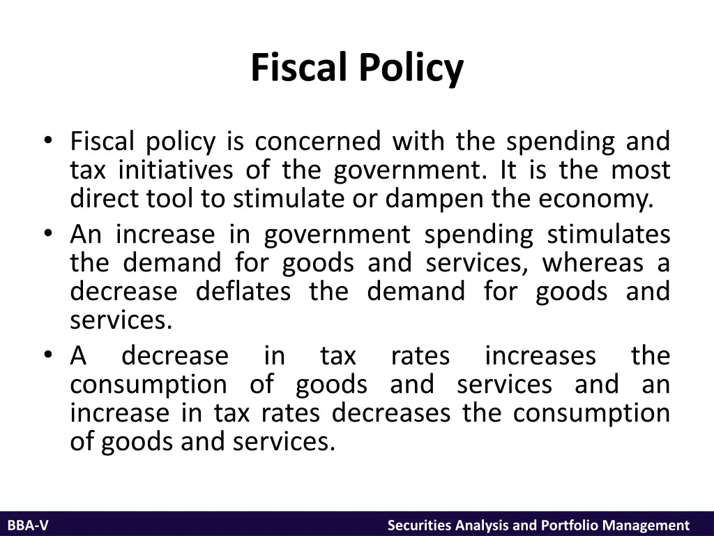 fiscal policy