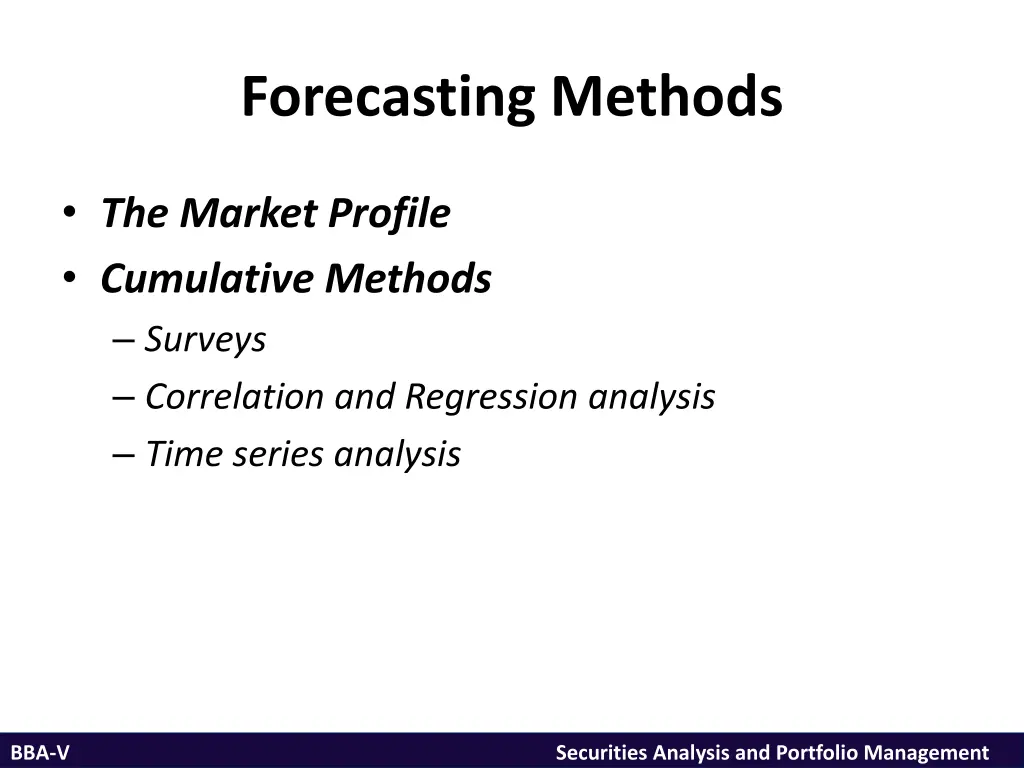 forecasting methods