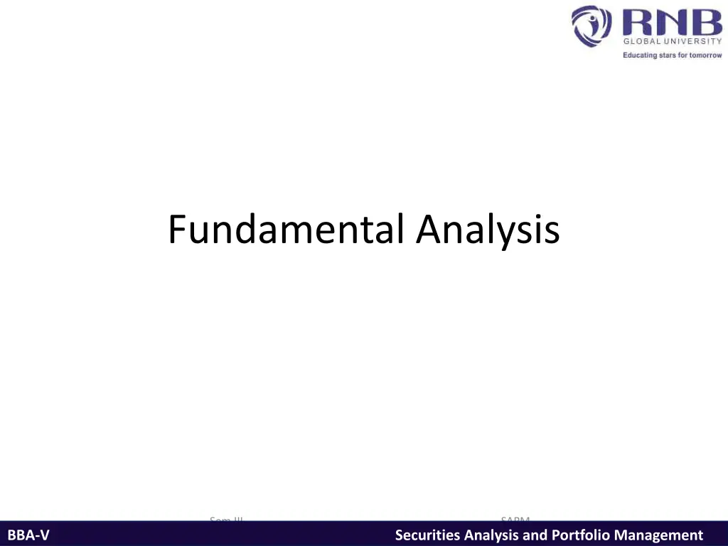 fundamental analysis