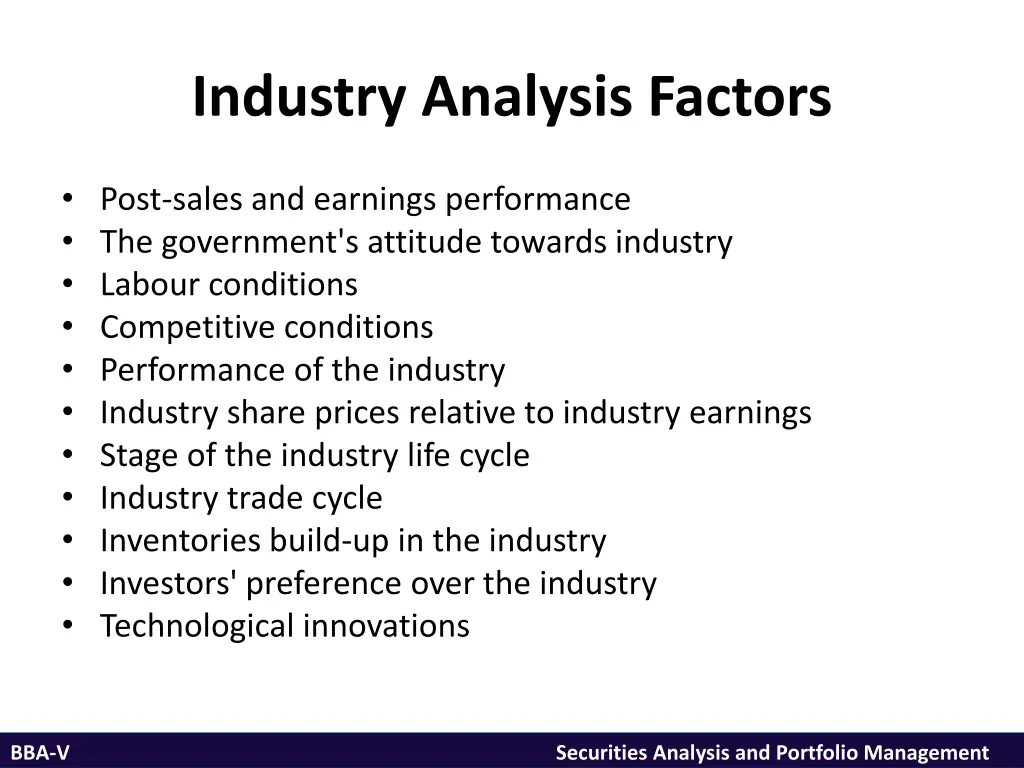 industry analysis factors