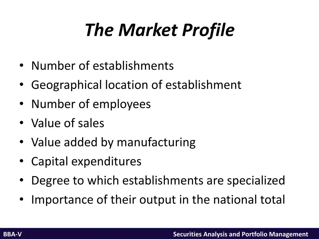 the market profile