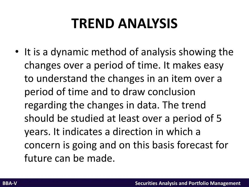 trend analysis