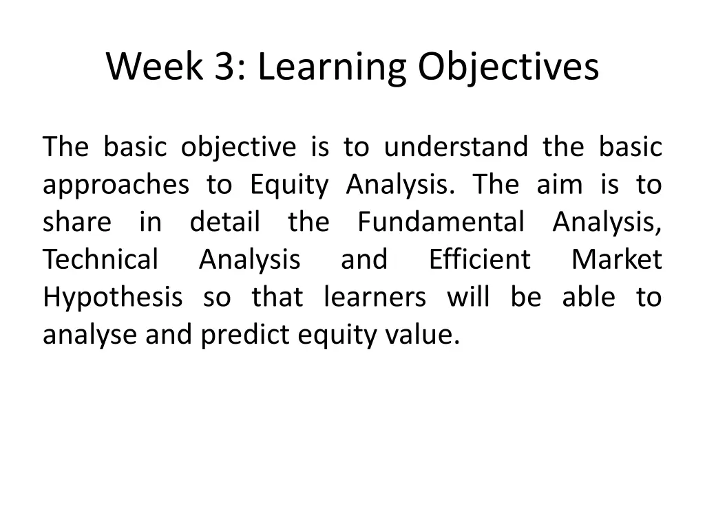week 3 learning objectives