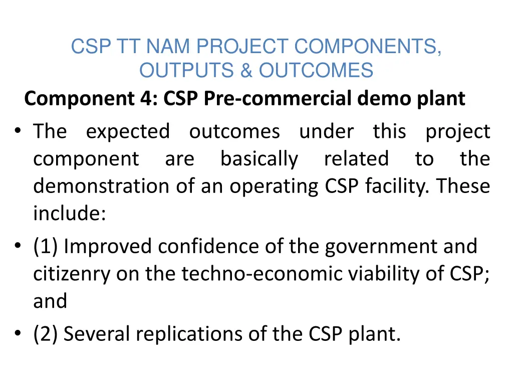 csp tt nam project components outputs outcomes 3
