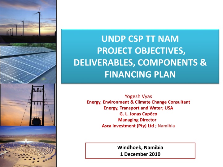 undp csp tt nam project objectives deliverables