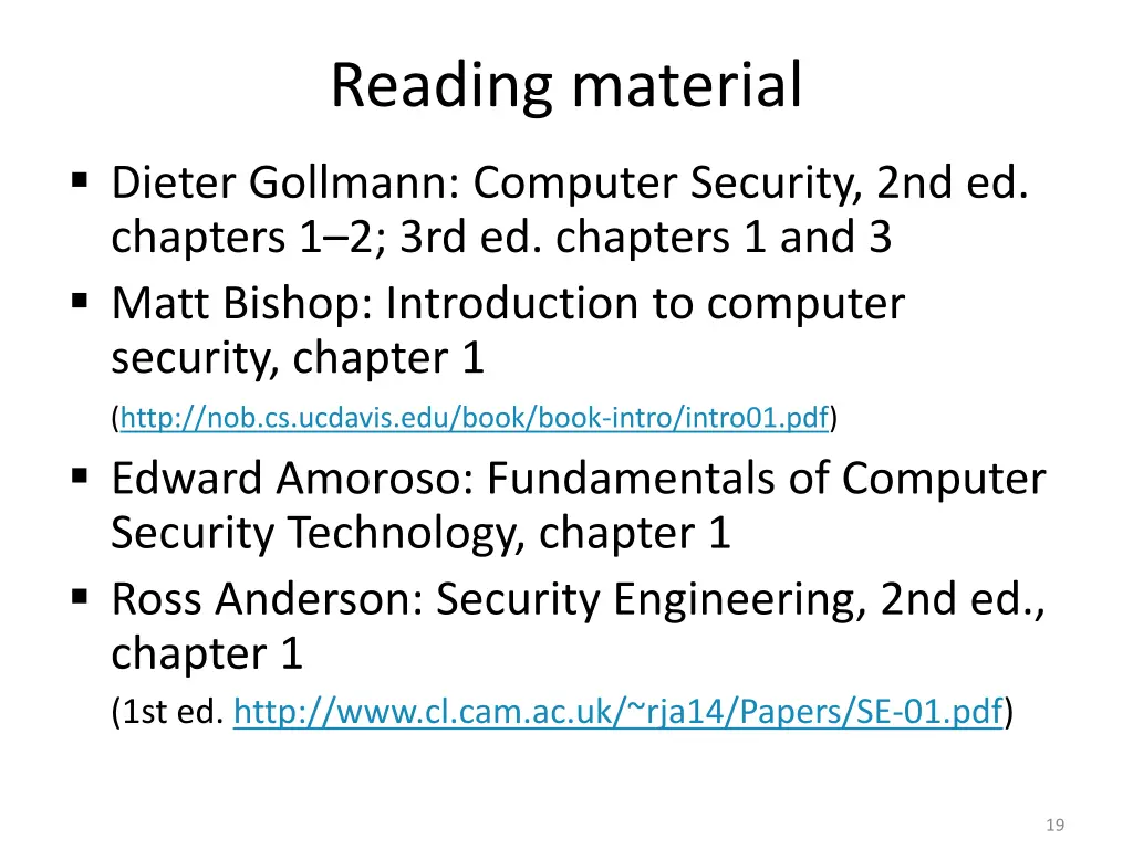 reading material