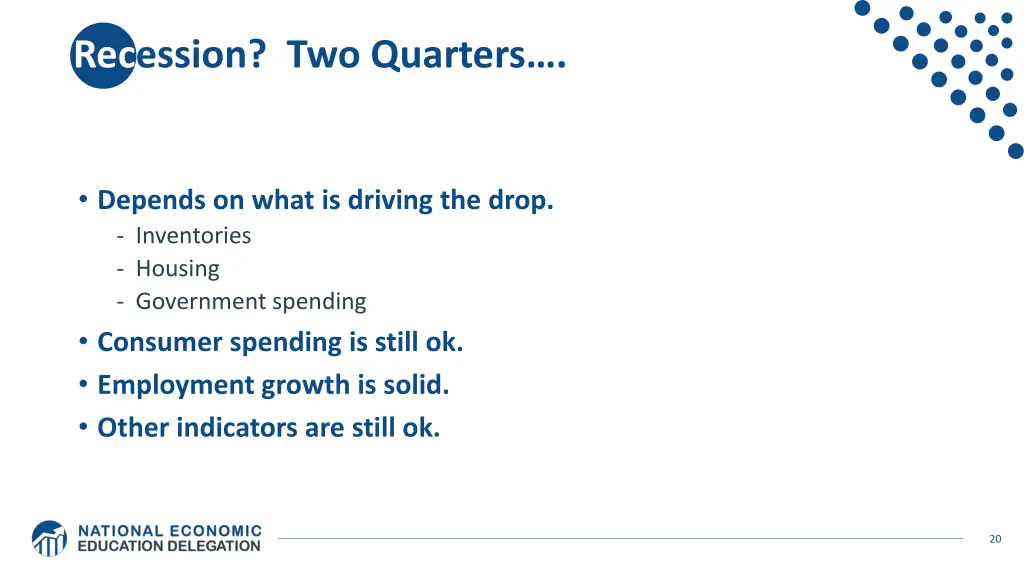 rec ession two quarters