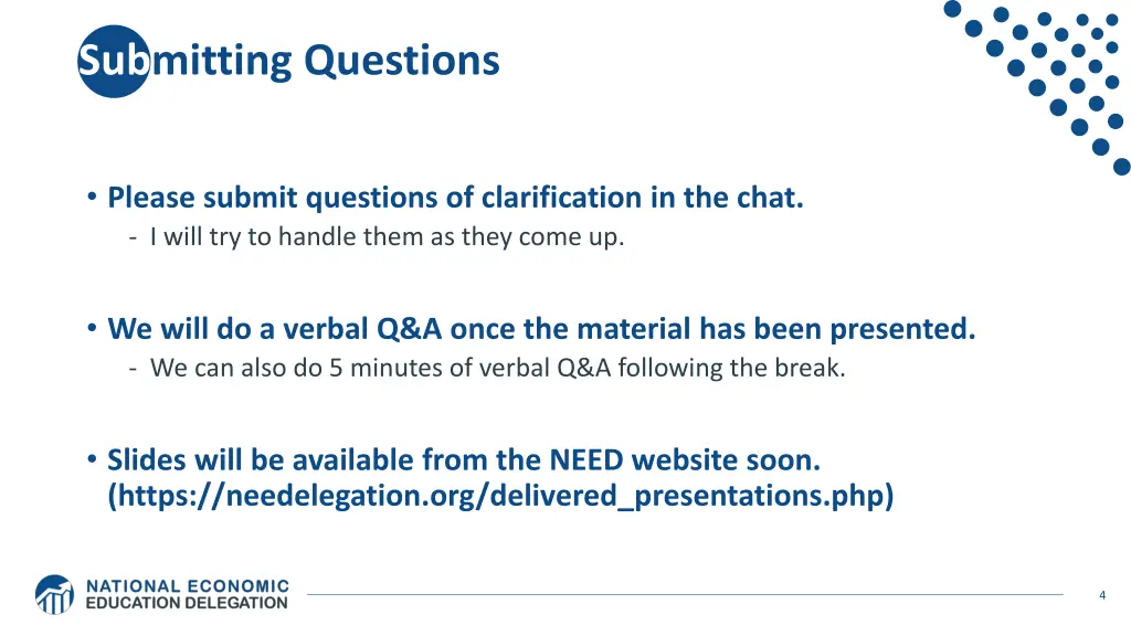 submitting questions