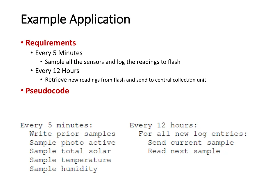 example application example application