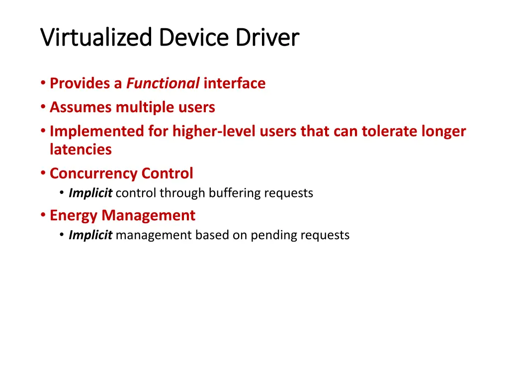 virtualized device driver virtualized device