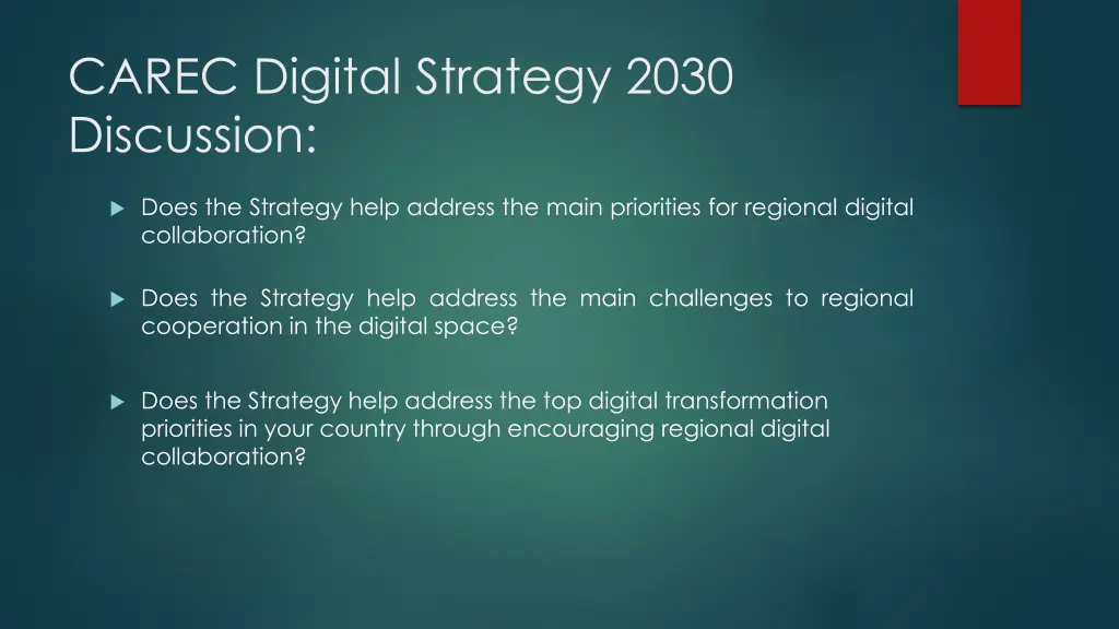 carec digital strategy 2030 discussion