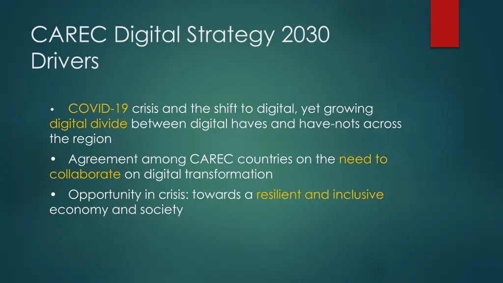 carec digital strategy 2030 drivers