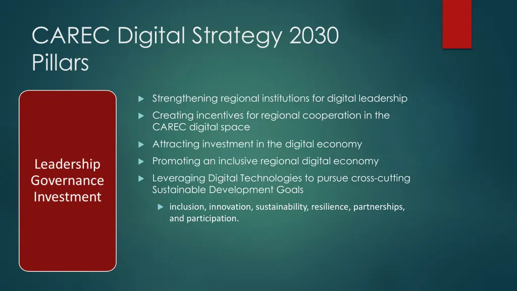 carec digital strategy 2030 pillars
