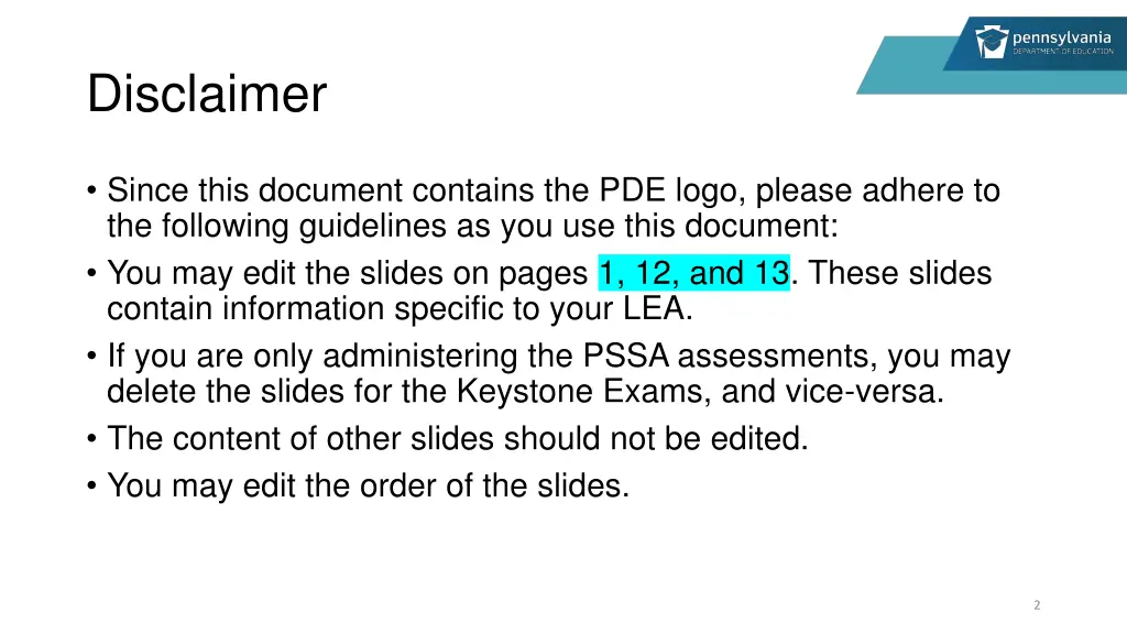 disclaimer