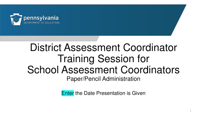 district assessment coordinator training session