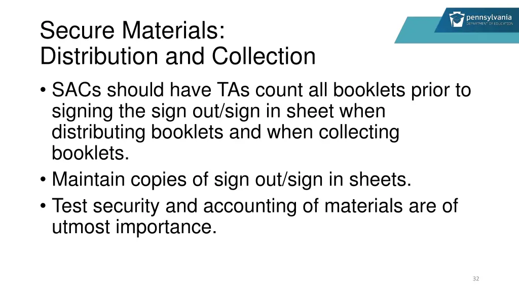 secure materials distribution and collection sacs