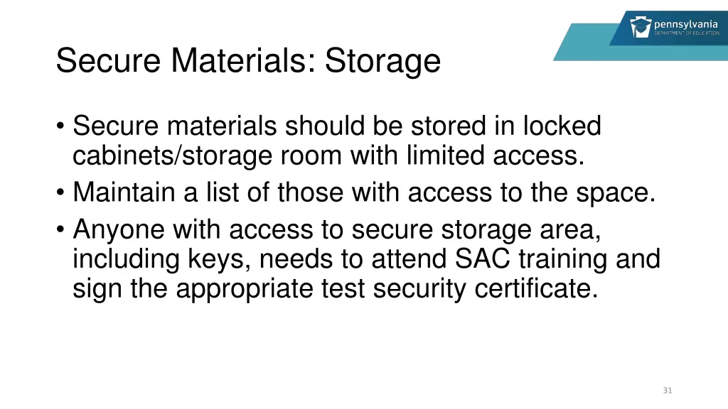 secure materials storage