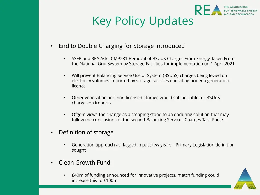 key policy updates