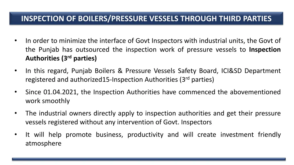 inspection of boilers pressure vessels through