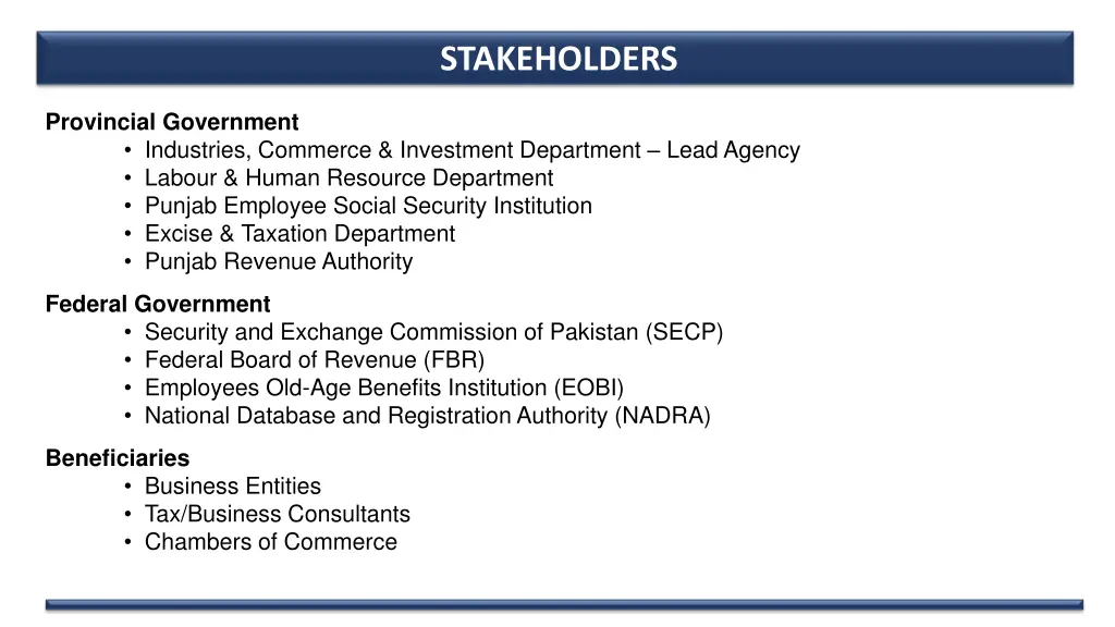 stakeholders