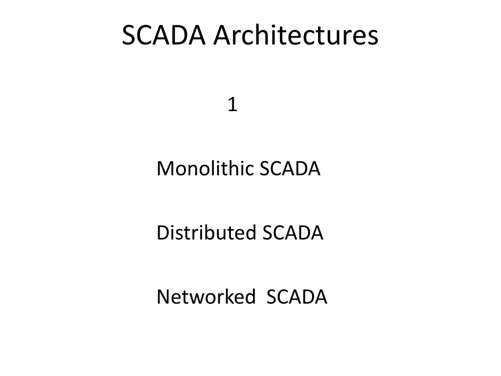 scada architectures 1