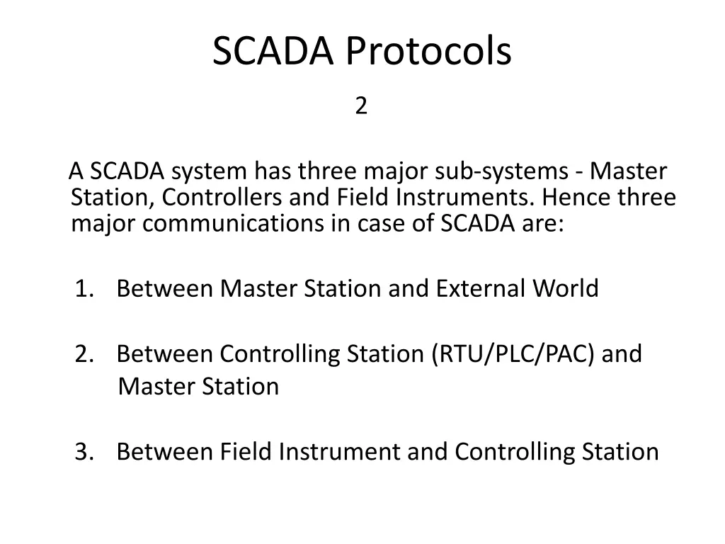 scada protocols