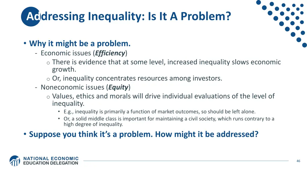addressing inequality is it a problem