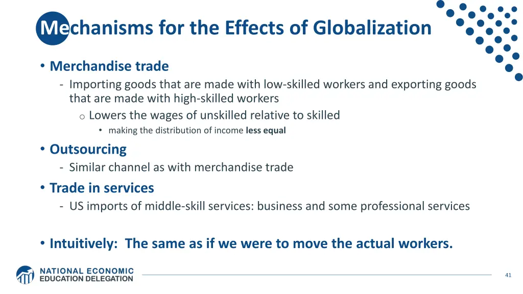 mechanisms for the effects of globalization