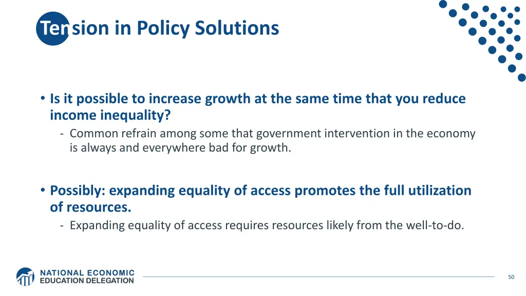tension in policy solutions