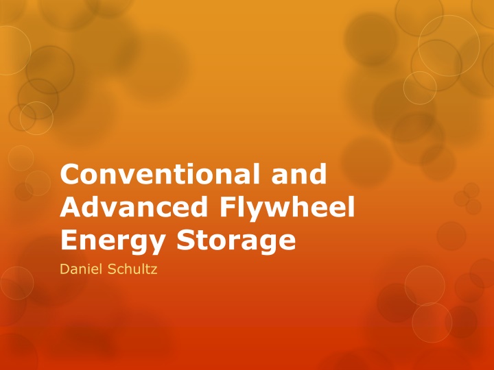 conventional and advanced flywheel energy storage