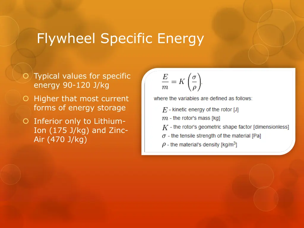 flywheel specific energy
