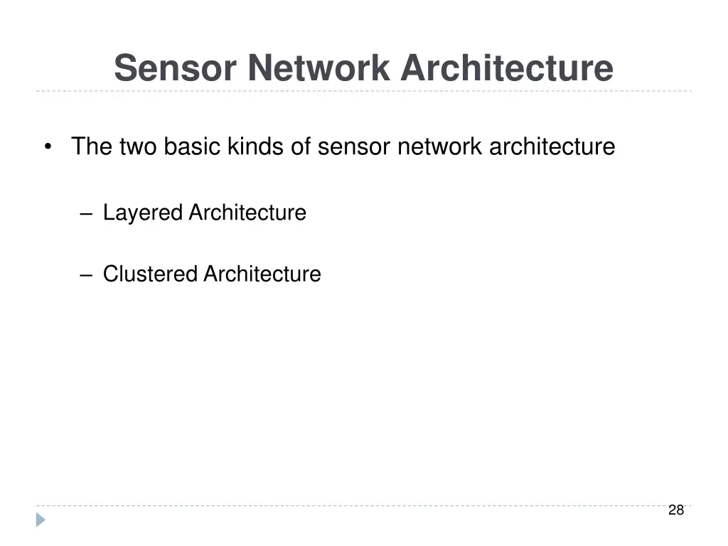 sensor network architecture